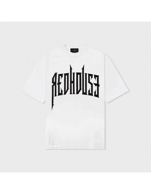 Tricou Redhouse, Ripped White, Destroyed T-shirt RHTS163 - RHTS163