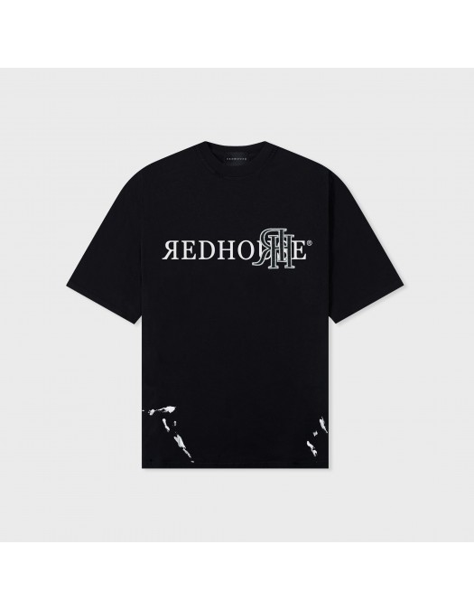 Tricou Redhouse, REGULAR BRAND SHIELD BLACK TEE - RHTS172