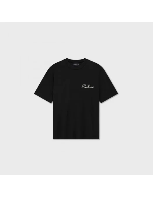 Tricou Redhouse, White Signature, Black - RHTS190 Tricou Redhouse, White Signature, Black - RHTS190