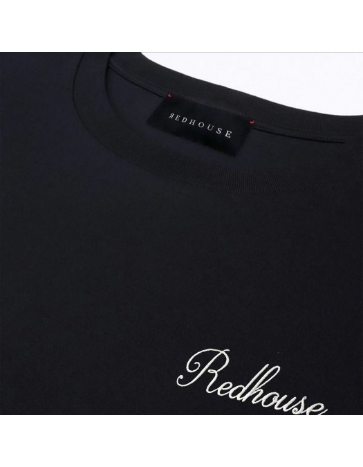 Tricou Redhouse, White Signature, Black - RHTS190