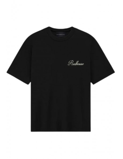 Tricou Redhouse, White Signature, Black - RHTS190 Tricou Redhouse, White Signature, Black - RHTS190