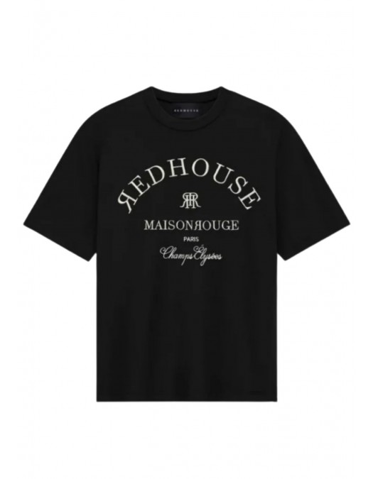 Tricou Redhouse, Logo Insert, CHAMPS ELYSEES BLACK TEE - RHTS192