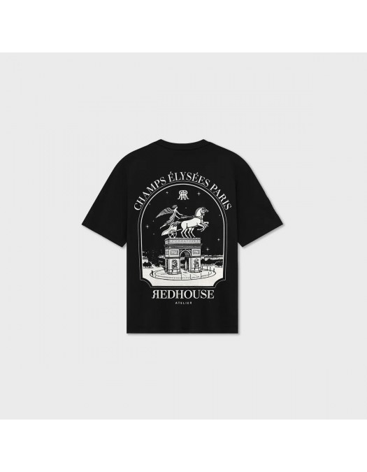 Tricou Redhouse, Pegasus Atelier Print, Black - RHTS198