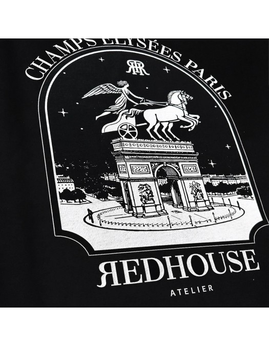 Tricou Redhouse, Pegasus Atelier Print, Black - RHTS198