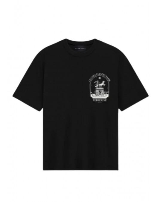 Tricou Redhouse, Pegasus Atelier Print, Black - RHTS198 Tricou Redhouse, Pegasus Atelier Print, Black - RHTS198