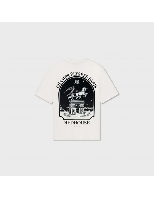 Tricou Redhouse, Pegasus Atelier Print, White - RHTS199