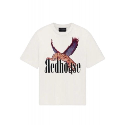 Tricou Redhouse, Flying Tiger Print, White, Regular Fit
