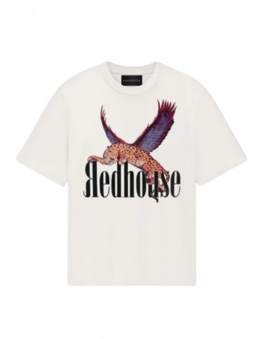 Tricou Redhouse, Flying Tiger Print, White - RHTS201 Tricou Redhouse, Flying Tiger Print, White - RHTS201