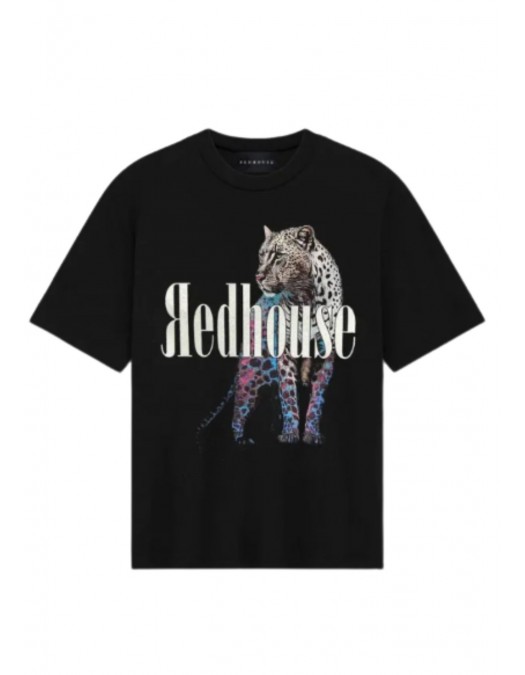 Tricou Redhouse, Flying Tiger Print, Black - RHTS202 Tricou Redhouse, Flying Tiger Print, Black - RHTS202