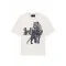 Tricou Redhouse, Tiger Print, Logo Insert, White, Regular Fit