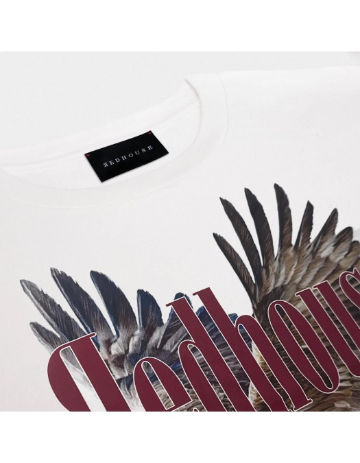 Tricou Redhouse, Eagle Atelier 307 Print, White - RHTS205