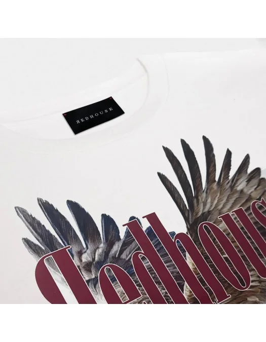 Tricou Redhouse, Eagle Atelier 307 Print, White - RHTS205 Tricou Redhouse, Eagle Atelier 307 Print, White - RHTS205