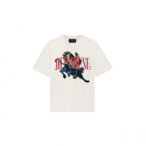 Tricou Redhouse, Red Logo, Animal Print, White ,Regular Fit Tricou Redhouse, Red Logo, Animal Print, White ,Regular Fit