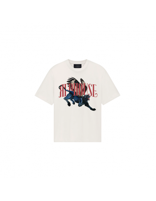 Tricou Redhouse, Red Logo, Animal Print, White - RHTS215 Tricou Redhouse, Red Logo, Animal Print, White - RHTS215