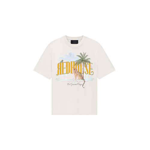 Tricou Redhouse, Exotic Print, White, Regular Fit Tricou Redhouse, Exotic Print, White, Regular Fit
