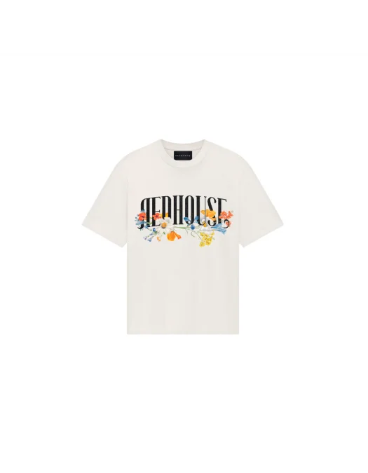 Tricou Redhouse, Floral Print, White - RHTS219 Tricou Redhouse, Floral Print, White - RHTS219