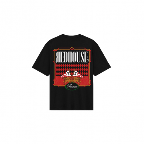 Tricou Redhouse, Red Logo, Animal Print, Black, Regular Fit Tricou Redhouse, Red Logo, Animal Print, Black, Regular Fit
