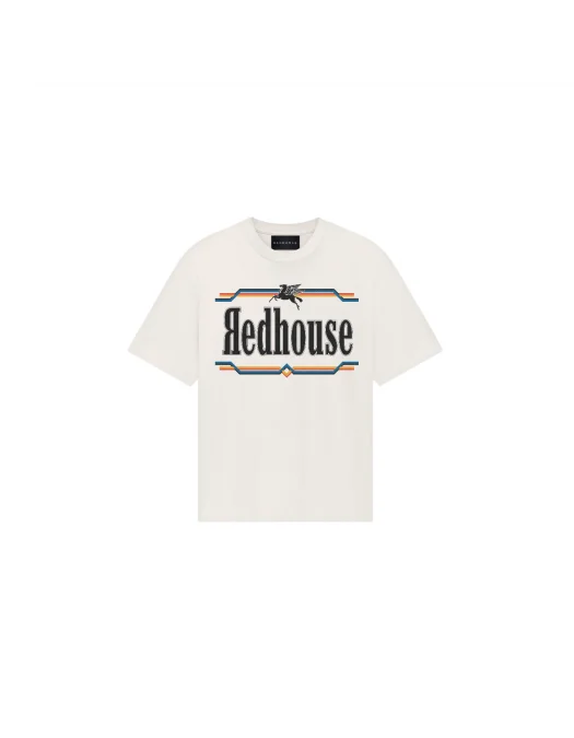 Tricou Redhouse, Pegasus Design, White - RHTS223 Tricou Redhouse, Pegasus Design, White - RHTS223