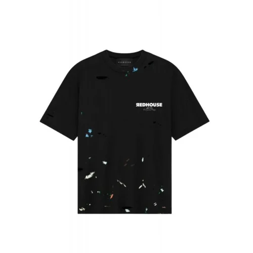 Tricou REDHOUSE,ATELIER II BLACK TEE, Oversized Fit