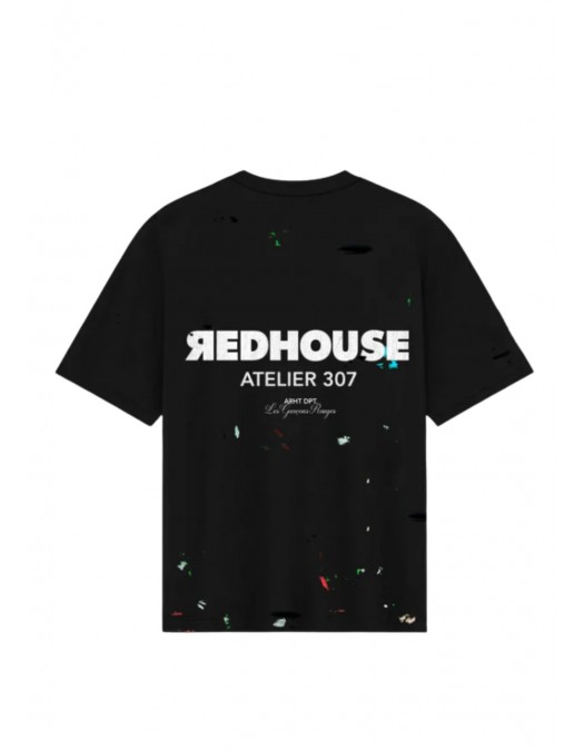 Tricou REDHOUSE,ATELIER II BLACK TEE, Oversized Fit - RHTS233 Tricou REDHOUSE,ATELIER II BLACK TEE, Oversized Fit - RHTS233
