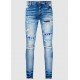 JEANS REDHOUSE, White Paint Effects, Albastru - RHWZ011