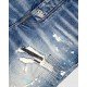JEANS REDHOUSE, White Paint Effects, Albastru - RHWZ011