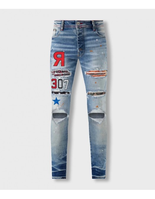 Jeans REDHOUSE, Print Patch, Blue - RHWZ46