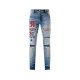Jeans REDHOUSE, Print Patch, Blue - RHWZ46 Jeans REDHOUSE, Print Patch, Blue - RHWZ46