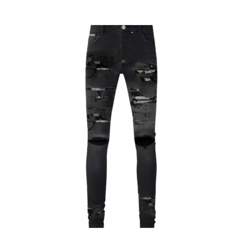 BLUGI REDHOUSE, Destroyed Slim Denim, Black BLUGI REDHOUSE, Destroyed Slim Denim, Black