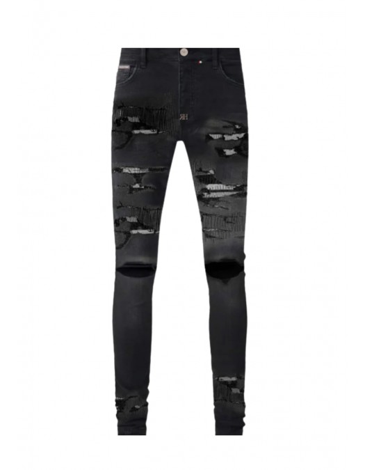 BLUGI REDHOUSE, Destroyed Slim Denim, Black - RHWZ85 BLUGI REDHOUSE, Destroyed Slim Denim, Black - RHWZ85