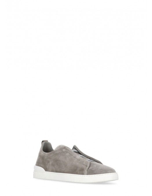 Sneakers Zegna, Low Top, Triple Stitch, Grey - RLHSOYS4667ZGME