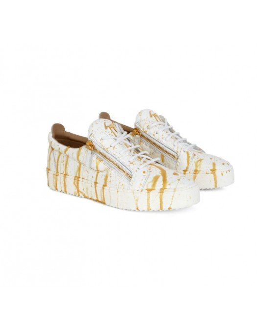 Sneakers GIUSEPPE ZANOTTI, Frankie, White and Gold - RM10020004