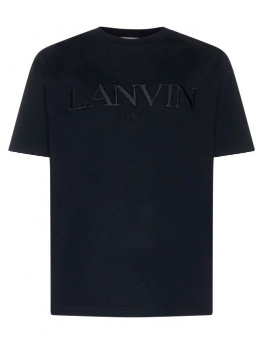 Tricou Lanvin, Imprimeu Brand, Negru - RMTS0005J208A2210