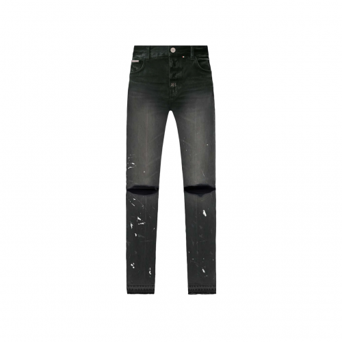 Blugi Redhouse, Strainght Denim, White Details, Faded Black Blugi Redhouse, Strainght Denim, White Details, Faded Black