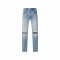 Blugi Redhouse, Strainght Denim, White Details, Faded Blue