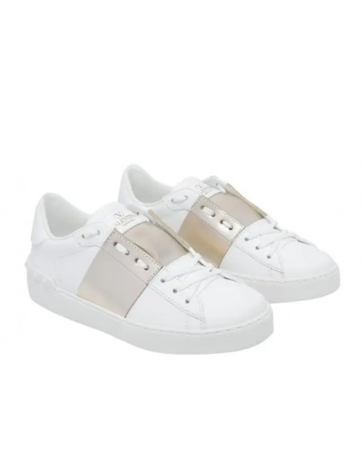 Sneakers VALENTINO GARAVANI, rockstud open sneakers - gold - S0781FLRL71