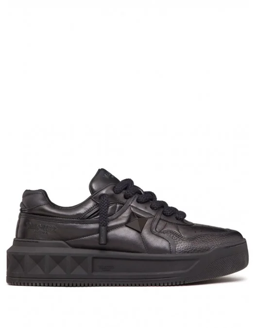 Sneakers VALENTINO, One Stud XL, Leather, Full Black - S0G37XTM0NO