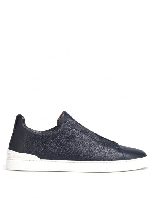 Sneakers Zegna, Low Top, Lether, Navy Blue - S4667ZLHCVONAV