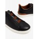 Sneakers Zegna, Triple Stitch, Low Top, Brown Details, Black - S4667ZLHCVOSNE