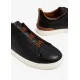 Sneakers Zegna, Triple Stitch, Low Top, Brown Details, Black - S4667ZLHCVOSNE Sneakers Zegna, Triple Stitch, Low Top, Brown Details, Black - S4667ZLHCVOSNE