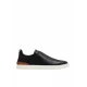 Sneakers Zegna, Triple Stitch, Low Top, Brown Details, Black - S4667ZLHCVOSNE Sneakers Zegna, Triple Stitch, Low Top, Brown Details, Black - S4667ZLHCVOSNE