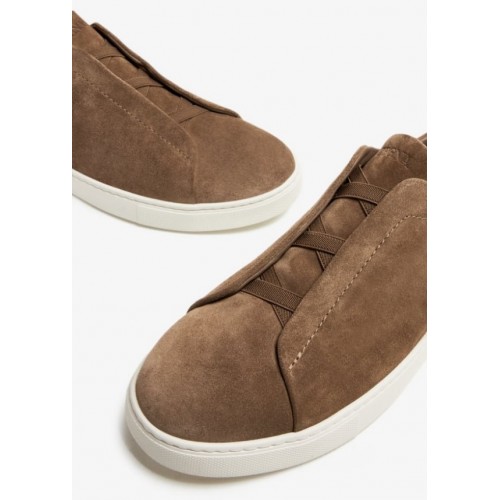 Sneakers Zegna, Low TopTriple Stitch  Brown Sneakers Zegna, Low TopTriple Stitch  Brown