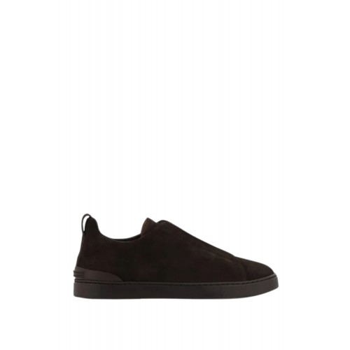 Sneakers Zegna, Low Top, Triple Stitch, Full Dark Brown Sneakers Zegna, Low Top, Triple Stitch, Full Dark Brown