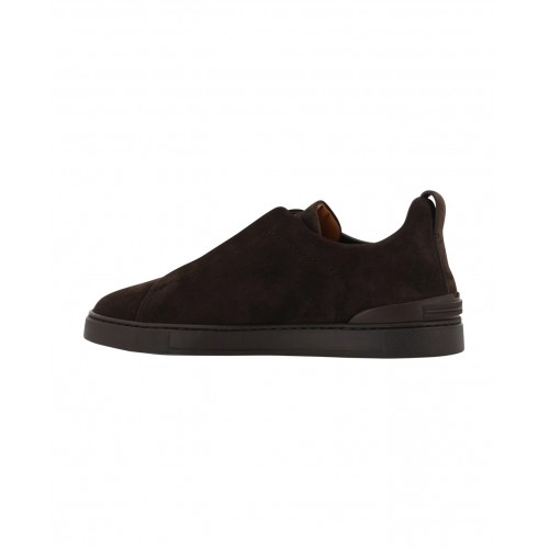 Sneakers Zegna, Low Top, Triple Stitch, Full Dark Brown Sneakers Zegna, Low Top, Triple Stitch, Full Dark Brown