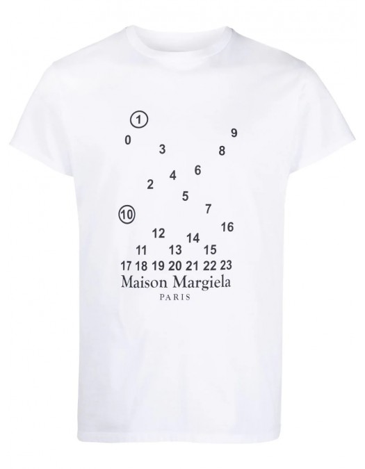 TRICOU MAISON MARGIELA, Numbers Print, White - S51GC0516S22816100