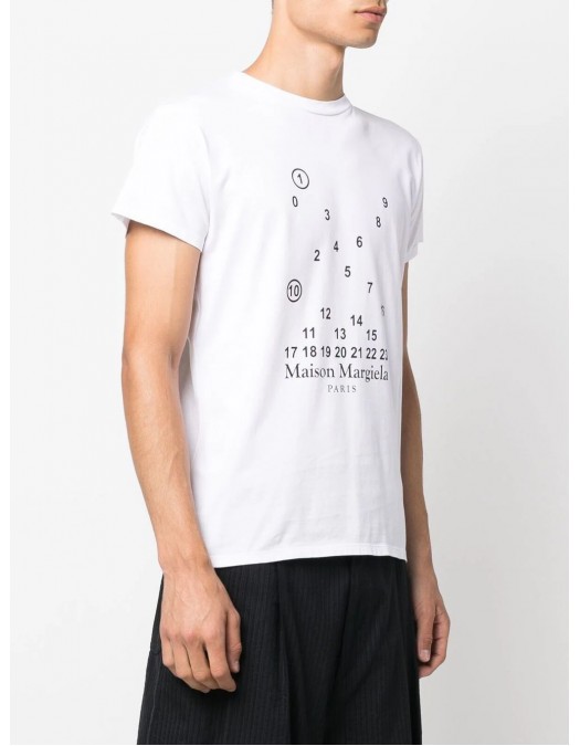 TRICOU MAISON MARGIELA, Numbers Print, White - S51GC0516S22816100