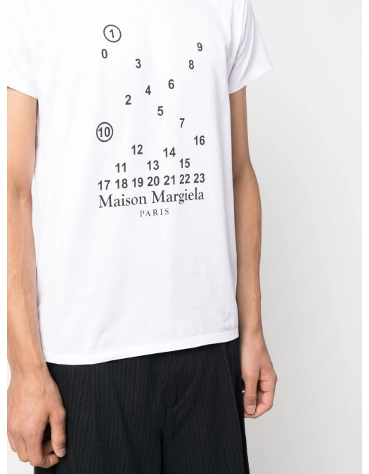 TRICOU MAISON MARGIELA, Numbers Print, White - S51GC0516S22816100