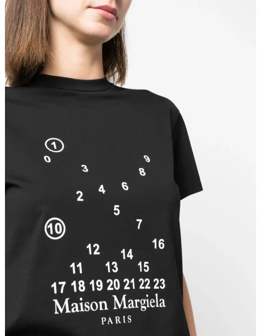 TRICOU MAISON MARGIELA, Numbers Print, Black - S51GC0516S22816