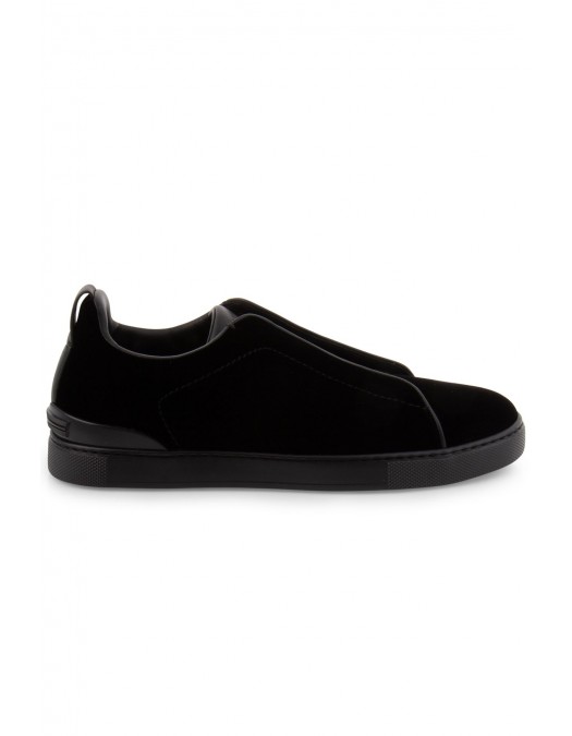 Sneakers Zegna, Low Top, Triple Stitch, Dark Black - S5377ZLHVELNER