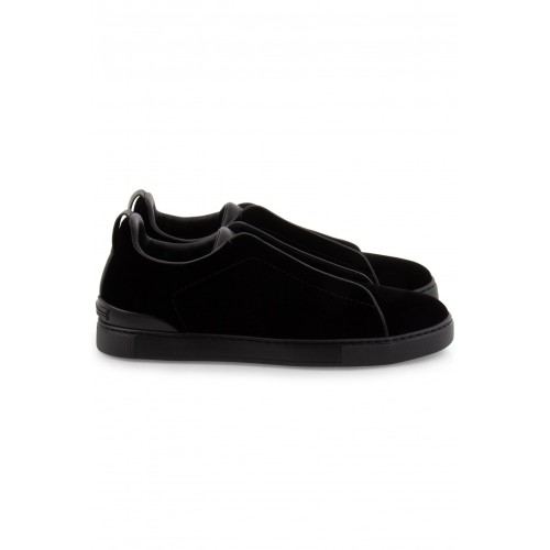 Sneakers Zegna, Low Top, Triple Stitch, Dark Black Sneakers Zegna, Low Top, Triple Stitch, Dark Black